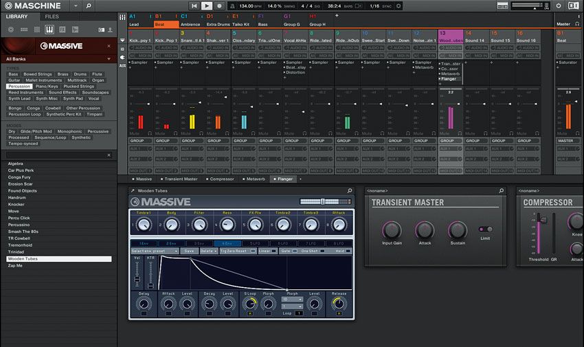 The Mix view offers full signal control, routing and plugin editing in one convenient window
