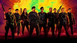 A screenshot of a promotional image showing the Expendables 4 cast, one of 2023's new movies