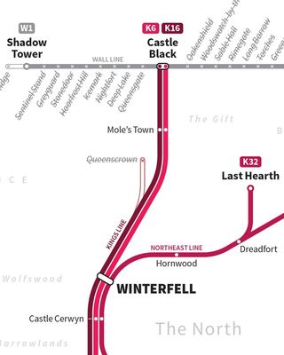 Game of Thrones tube map