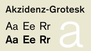 Sample of Akzidenz-Grotesk font