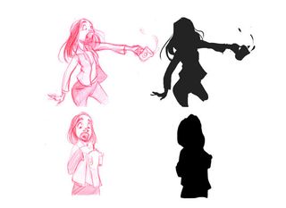 Sketching tips: a comparison between sketches and silhouettes.