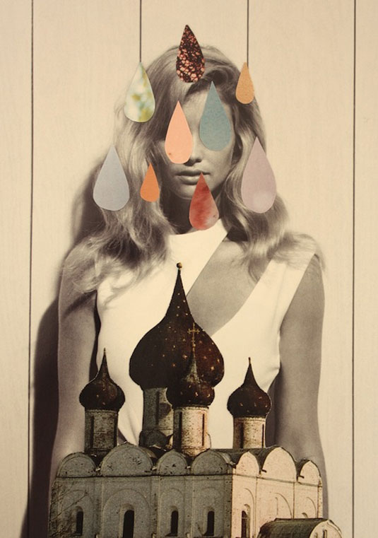 mixed media collages