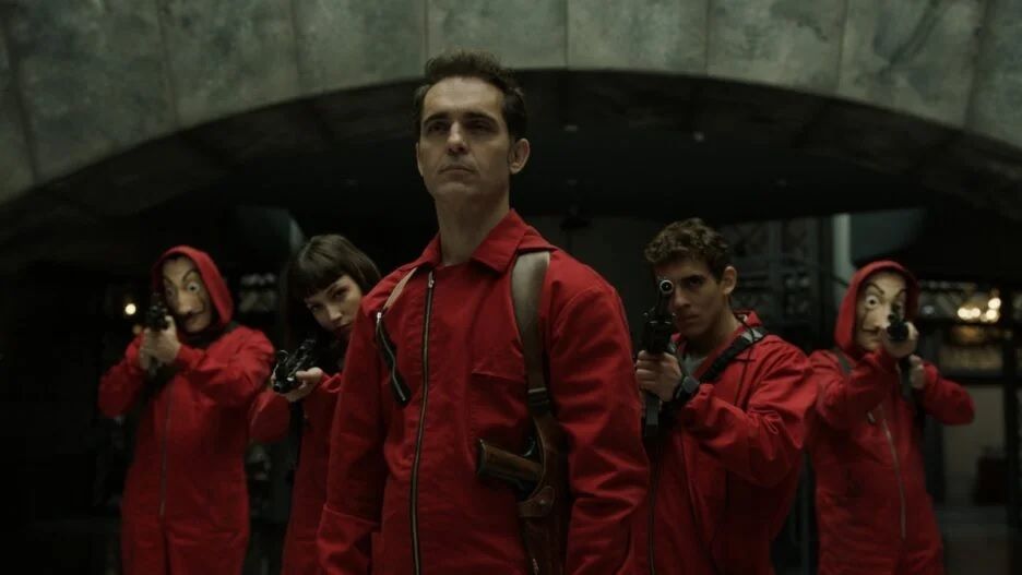 an image of the Money Heist crew