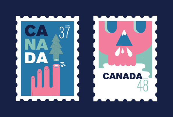 Illustrated stamps Canada