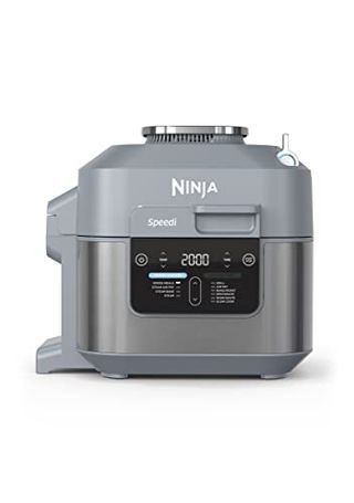 Ninja Speedi 10-In-1 Rapid Cooker, Air Fryer and Multi Cooker, 5.7l, Meals for 4 in 15 Minutes, Air Fry, Steam, Grill, Bake, Roast, Sear, Slow Cook & More, Cooks 4 Portions, Sea Salt Grey, On400uk