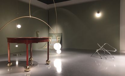 Designer Michael Anastassiades lights up a selection of Nordic modernist furniture, showcased by Galerie Dansk Møbelkunst in Paris