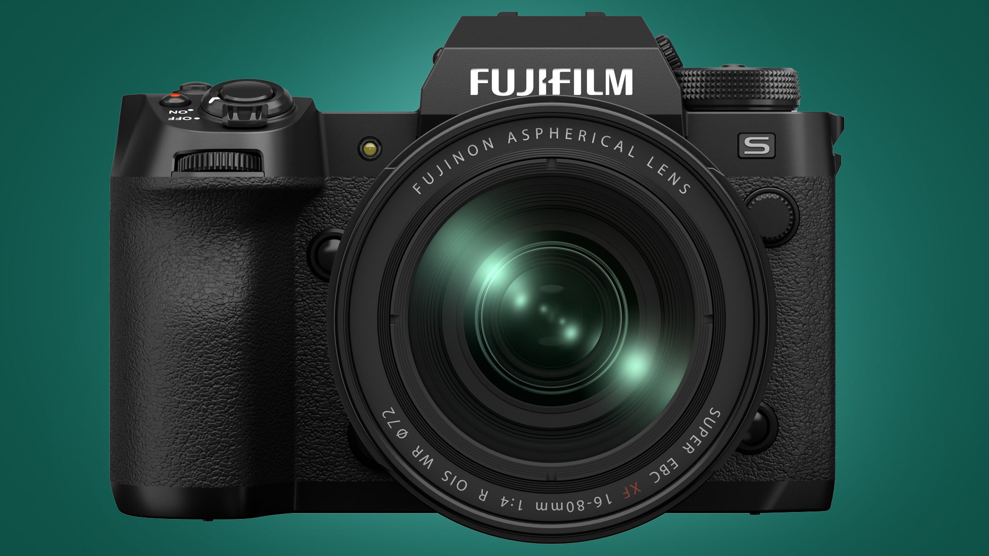 Fujifilm X-H2S на зеленом фоне