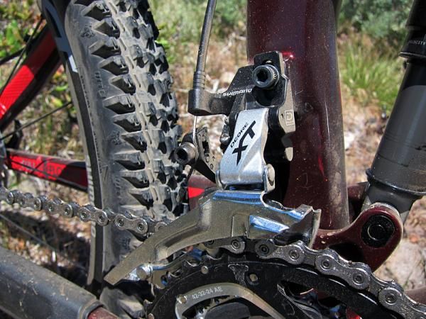 Both two-ring and three-ring-specific Shimano Deore XT front derailleurs will be offered in four different fitments: high direct-mount, E-Type, and both traditional high- and low-clamp models.