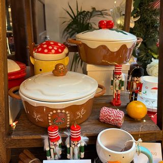 Collection of homeware from Aldi Christmas collection displayed on tabletop