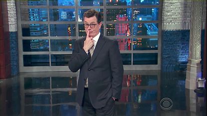 Stephen Colbert takes a bow for the changed Fox News slogan