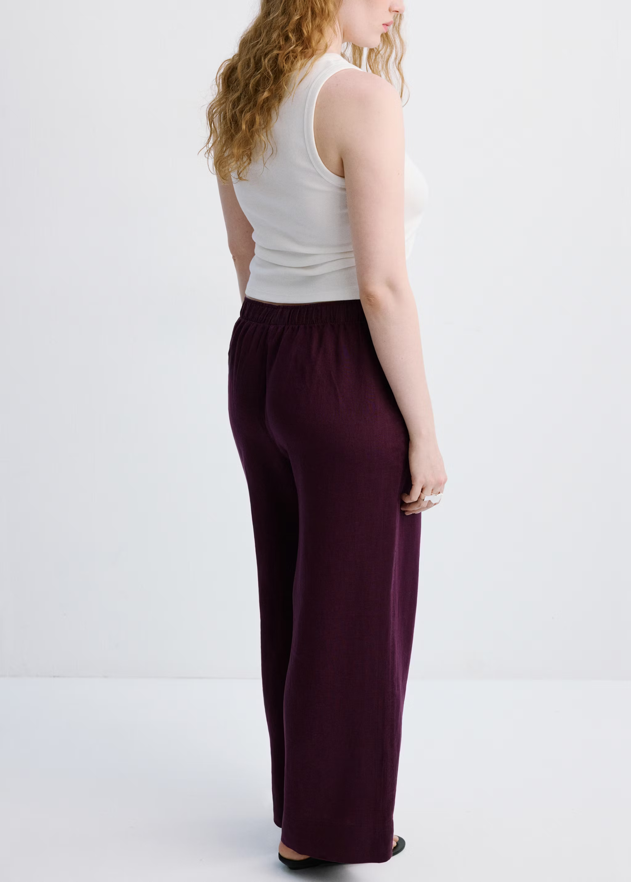 MANGO, Straight Linen-Blend Trousers