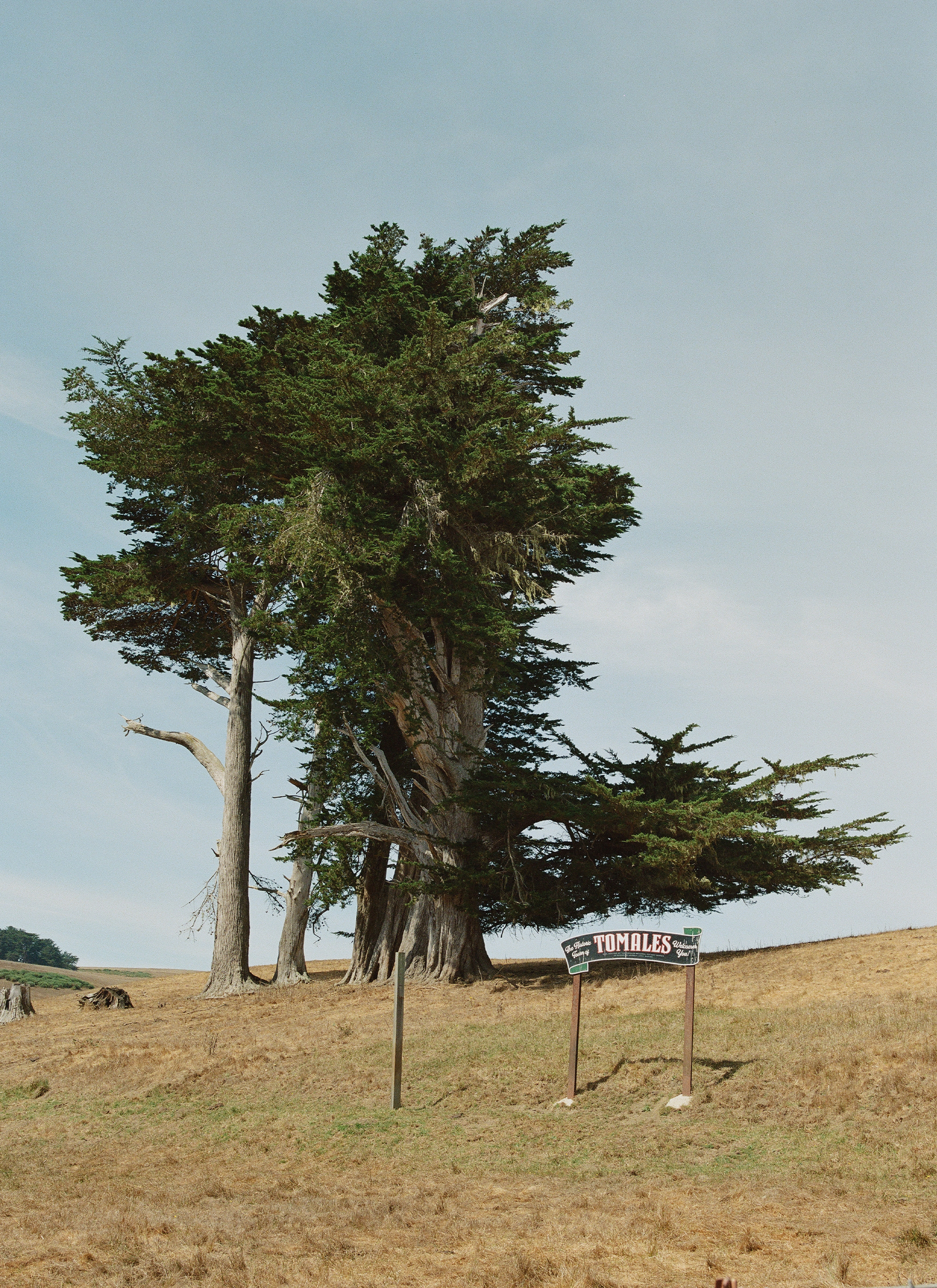 A sign of where the welcome party was held.