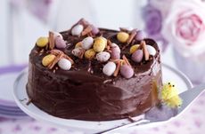 Easter chocolate fudge cake