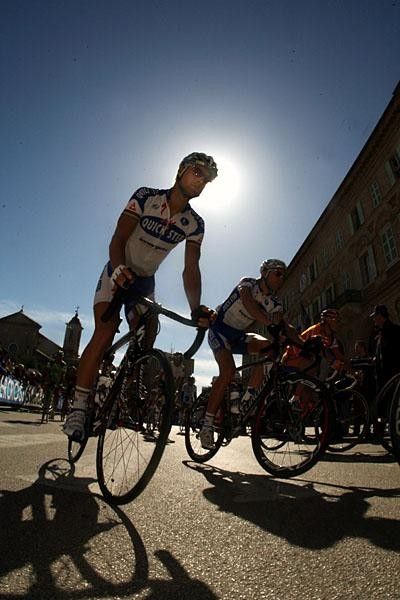 Tom Boonen takes off on a sunny day.