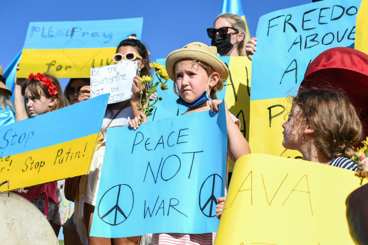 A March protest against Russia&amp;#039;s invasion of Ukraine in Durban, South Africa