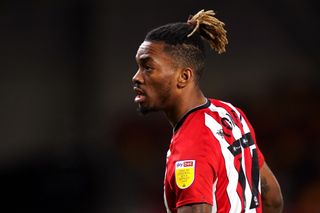 Brentford's Ivan Toney during the Sky Bet Championship match at Brentford Community Stadium, Brentford. Picture date: Wednesday February 3, 2021.