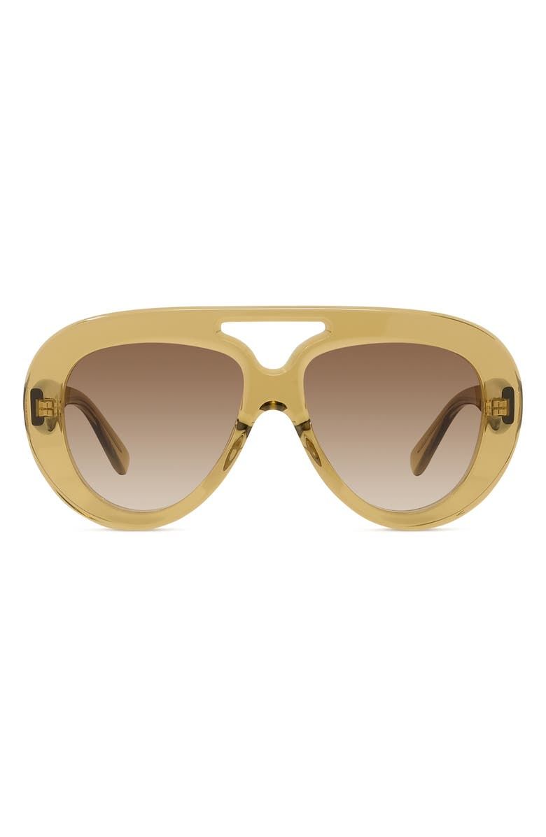 Curvy 55mm Gradient Pilot Sunglasses
