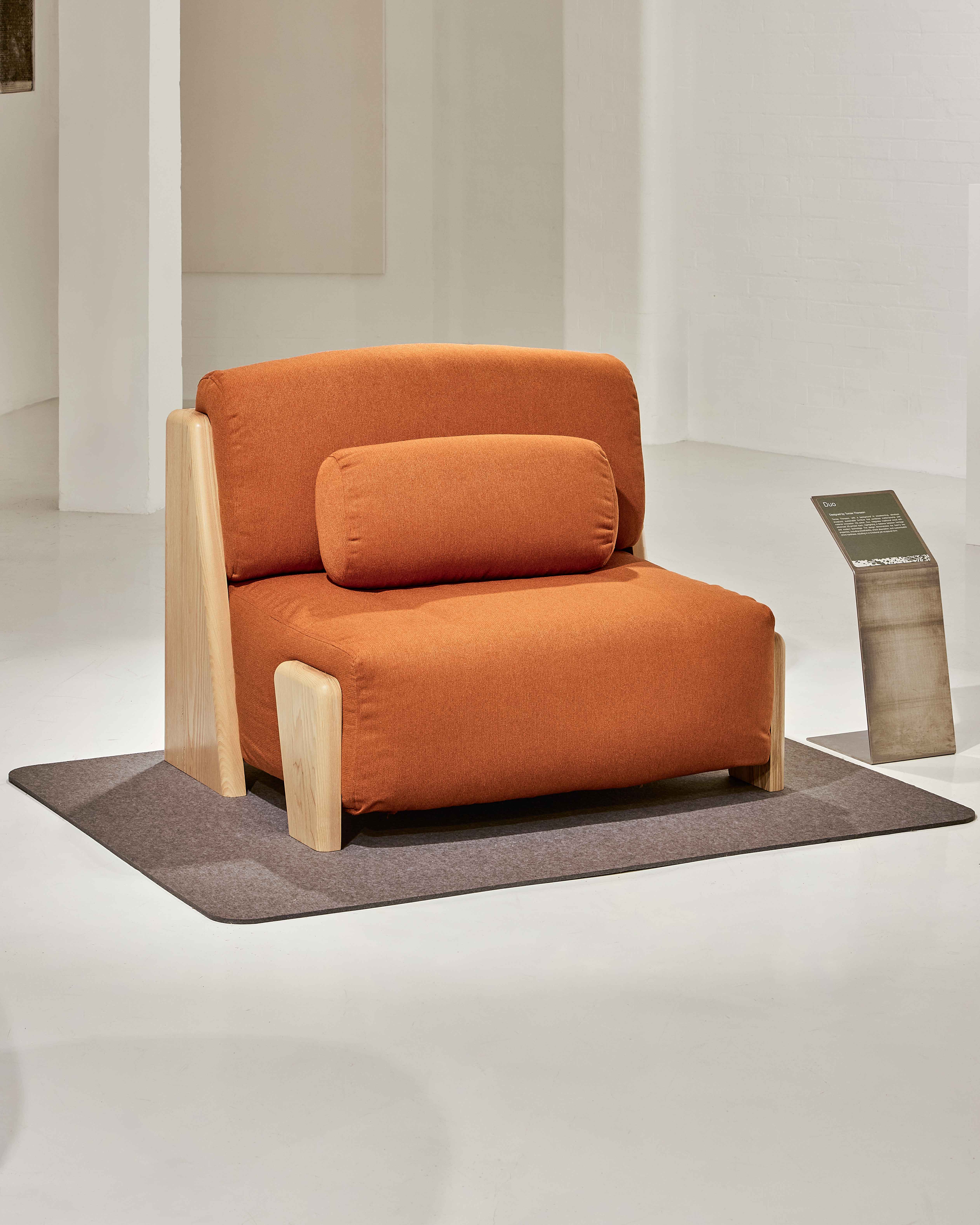 Chair design with soft upholstery