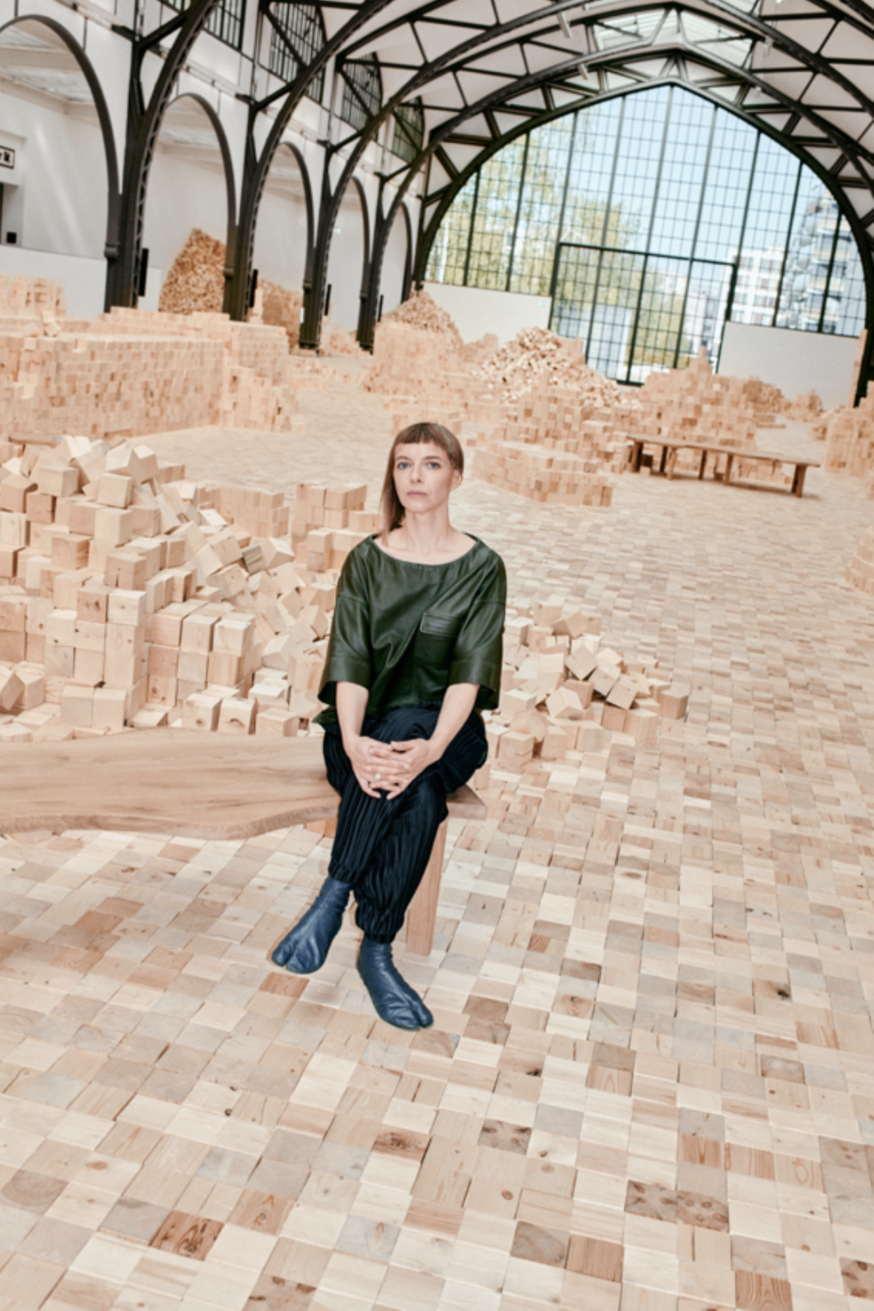 Lina Lapelyte amid her work at Hamburger Bahnhof