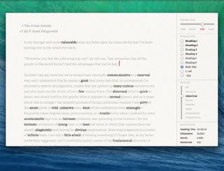 Writer Pro is the advanced version of iA Writer. It offers a simple workflow (Note - Write - Edit - Read) and ‘Syntax Control’, syntactic markup of natural language