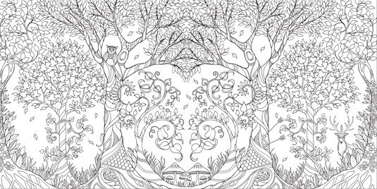 Basford's intricate illustrations can take anything from a day to a week to complete