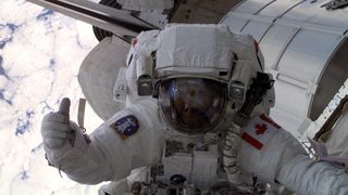 Chris Hadfield in space courtesy of NASA