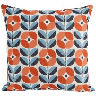 geometric design cushion with white background