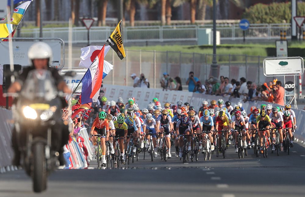The Dutch team lead-out Kirsten Wild in Doha, Qatar