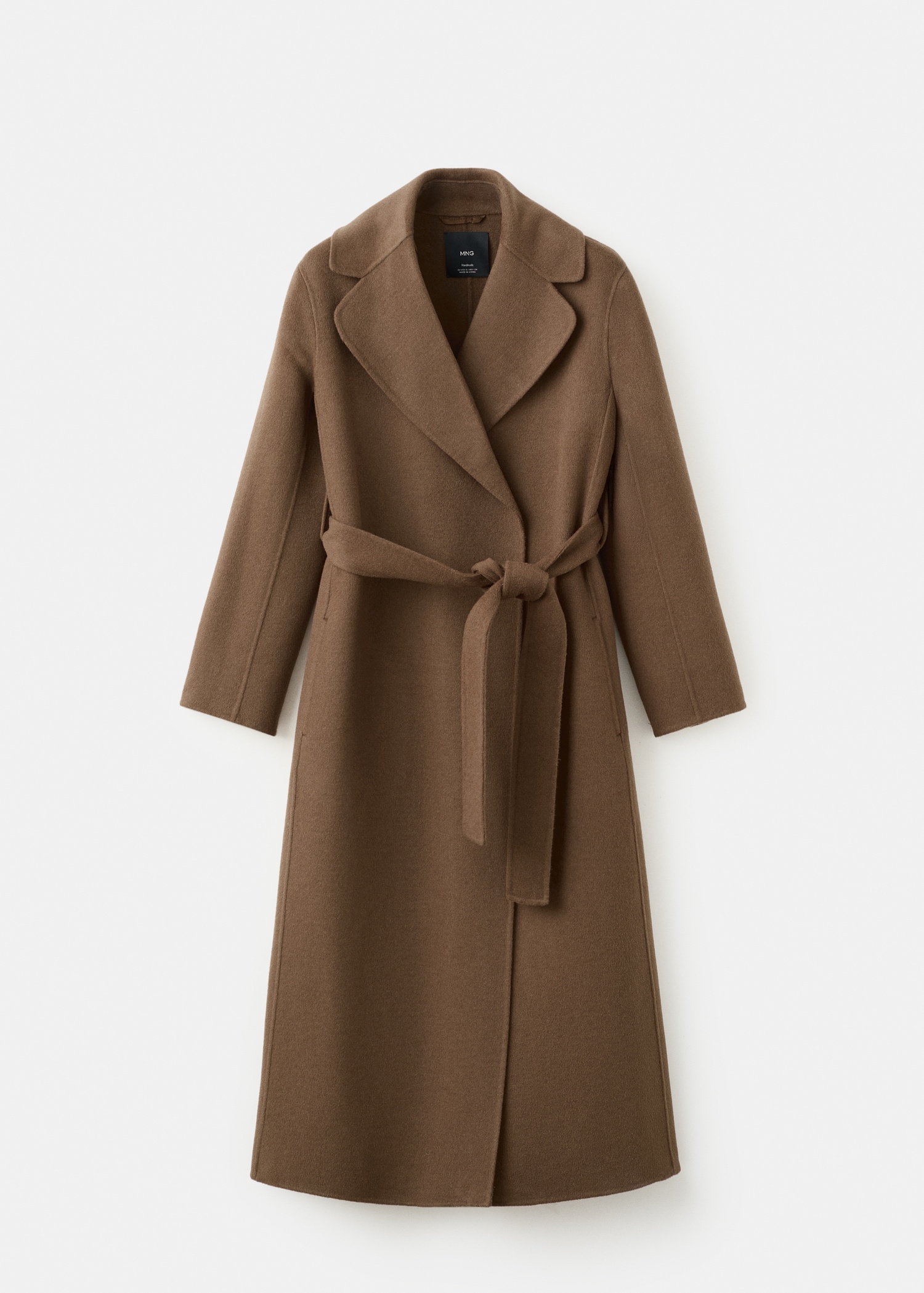 Handmade Wool Coat With Belt - Women | Mango Usa