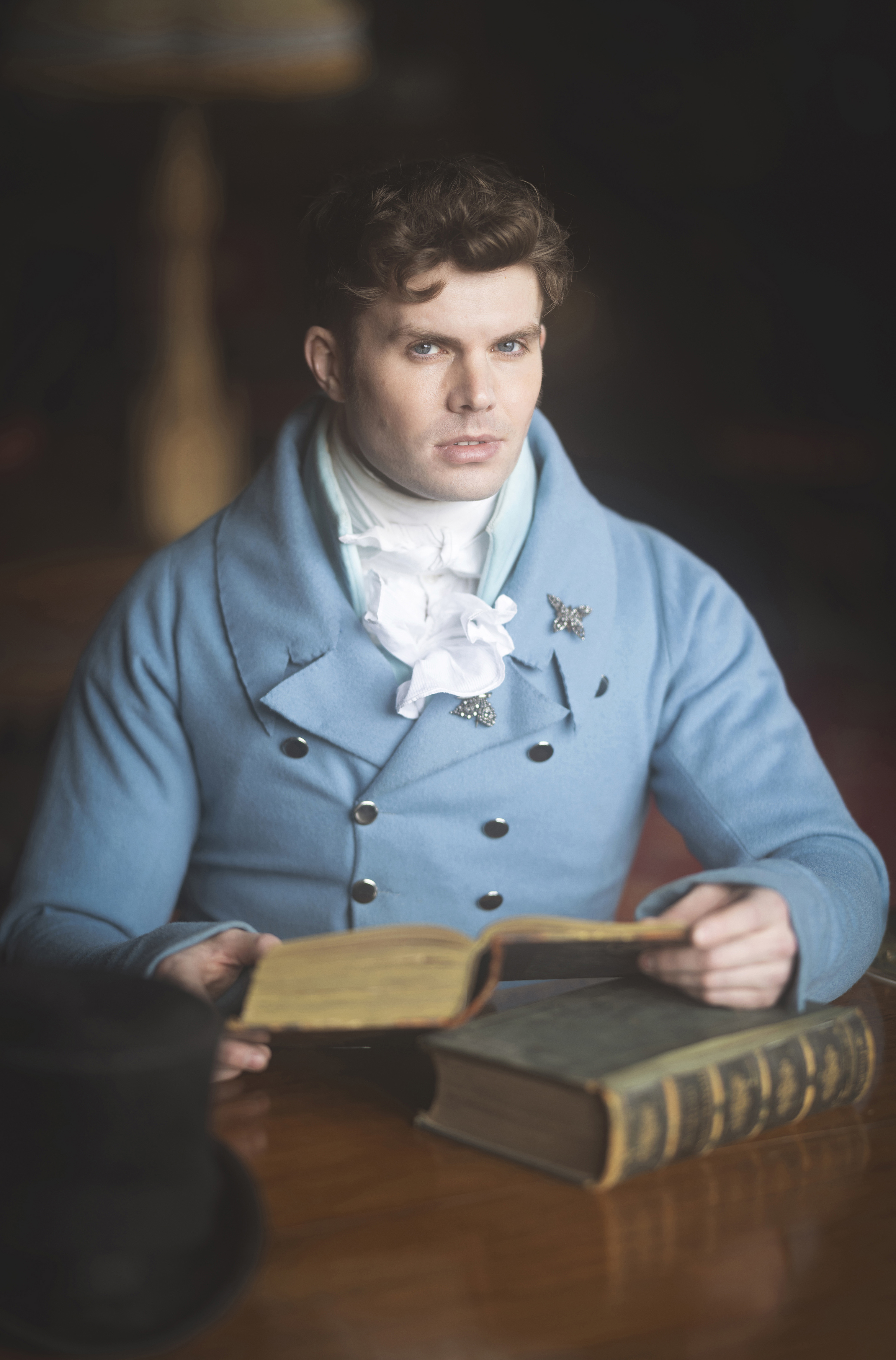 Period portrait taken using the Moment Cinebloom Diffusion Filter on a Canon EOS R5 with Canon RF 85mm f/1.2L USM lens