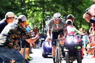 Mathieu Van Der Poel of Netherlands and Team Alpecin - Fenix competes during the 105th Giro d'Italia 