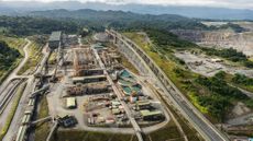 An aerial view of the Cobre Panama copper mine in Donoso, Panama.
