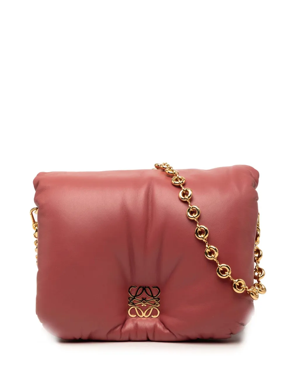 Loewe Pre-Owned 2022 Shiny Lambskin Goya Puffer Chain Bag Shoulder Bag | One Size