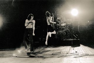 AC/DC at the Hammersmith Odeon in London, during the tour for their Power age album. Ross Halfin, Hammersmith Odeon, London, 1978.