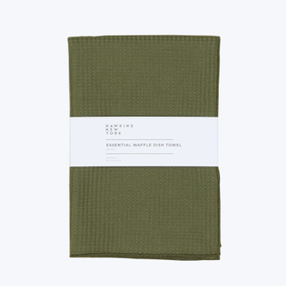A packet of green waffle dish towels