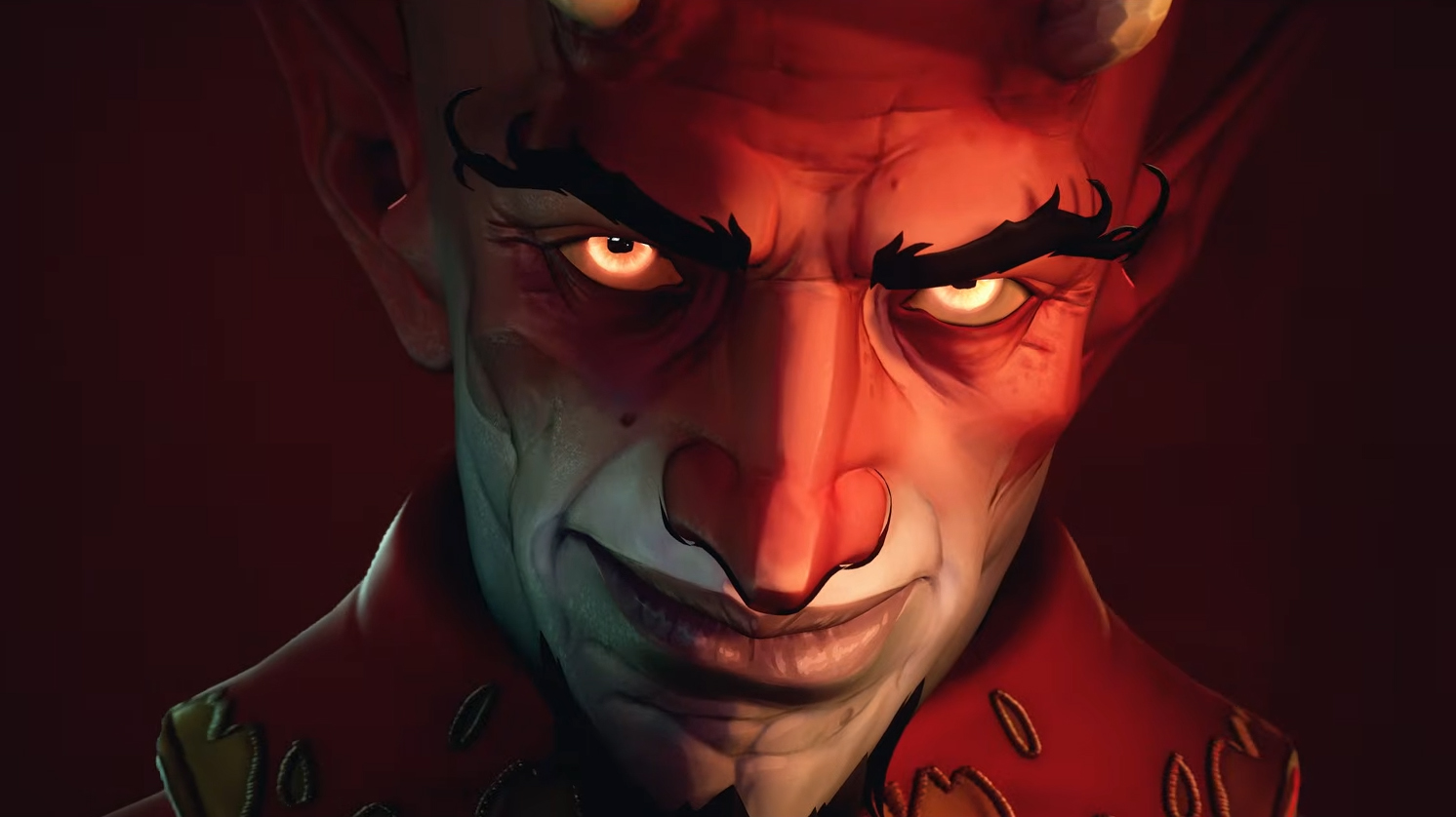 A devil smiling