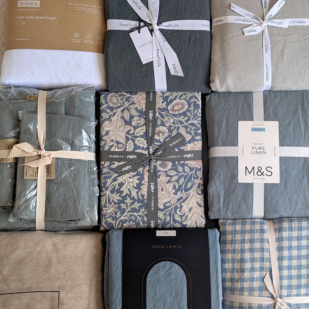 A selection of linen bedding from M&amp;S, John Lewis, Piglet in Bed, Secret Linen Store and more being tested at home
