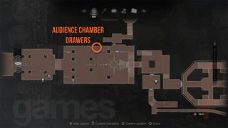 Resident Evil 4 map of audience chamber drawers
