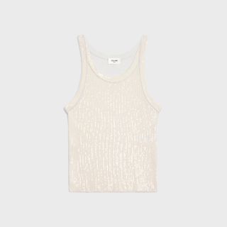 Celine, Tank Top with Sequin Embroidery