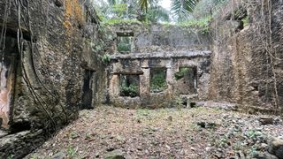 Archaeological remains at Praia Melão.