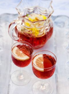 Sparkling rose punch