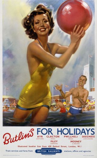 A poster produced for British Railways in conjunction with Butlin's.