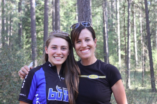 Kate Courtney (left) with NorCal League director Vanessa Myers-Hauswald.