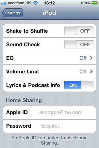 iOS 4.3 home sharing: how to enable it