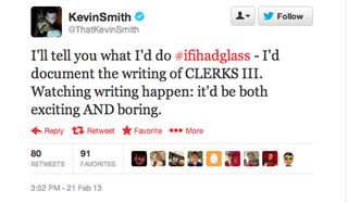 Snooch to the Nooch! Director Kevin Smith among celebrity Google Glass winners