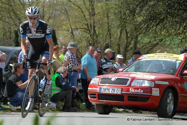 David Zabriskie on a climb