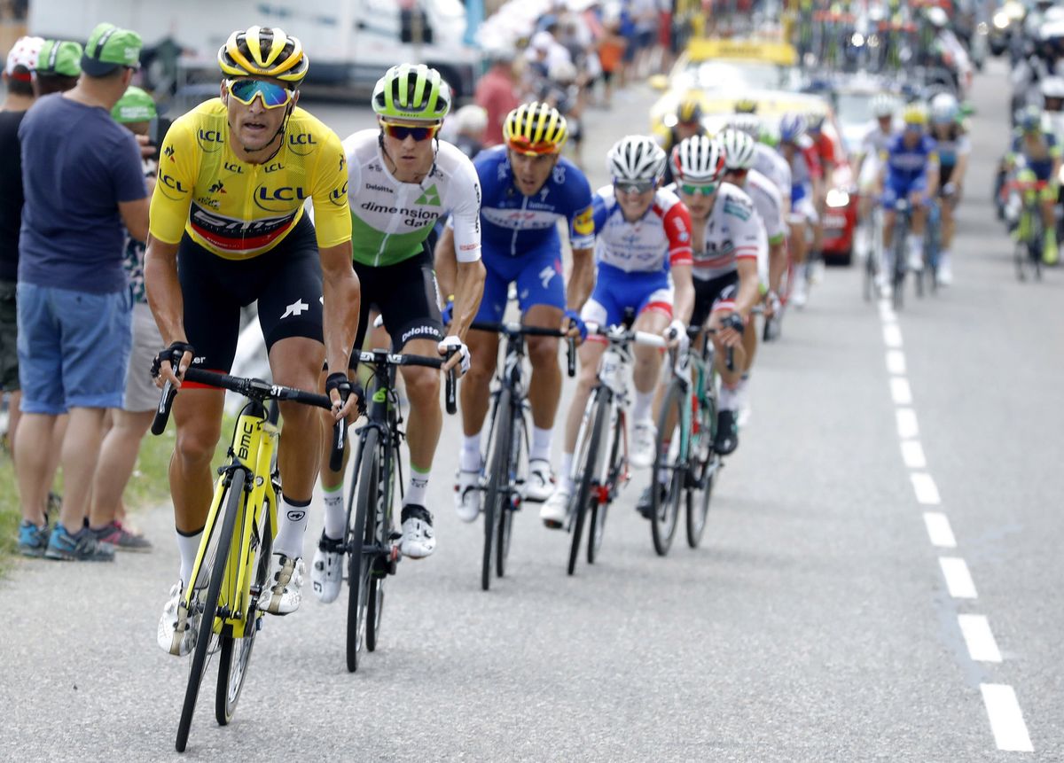 Greg Van Avermaet (BMC) leads the breakaway