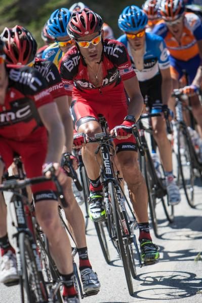 George Hincapie (BMC) riding near the front