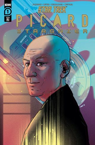 Star Trek: Picard - Stargazer cover variant with Picard in profile.