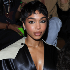 Lori Harvey with Y2K hairstyle